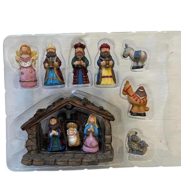 Holiday Seasons 11 Piece Nativity Set Christmas Figurines Vintage Deadstock u - Picture 15 of 16
